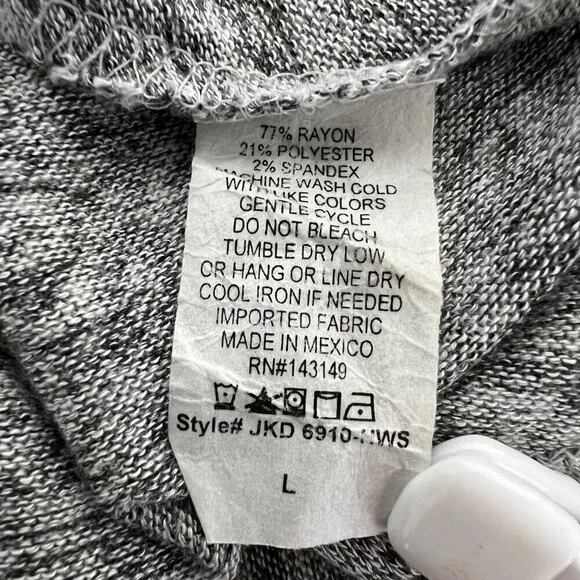 Forever 21 Womens Short Sleeve Mini Shift Dress Gray Heathered Large - Picture 9 of 9